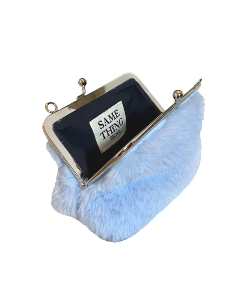 Blue Fur Wallet Bag