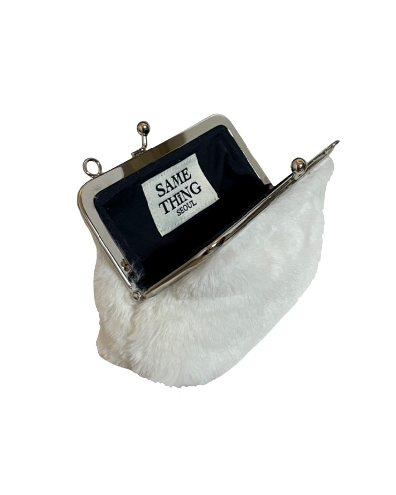 White Fur Wallet Bag